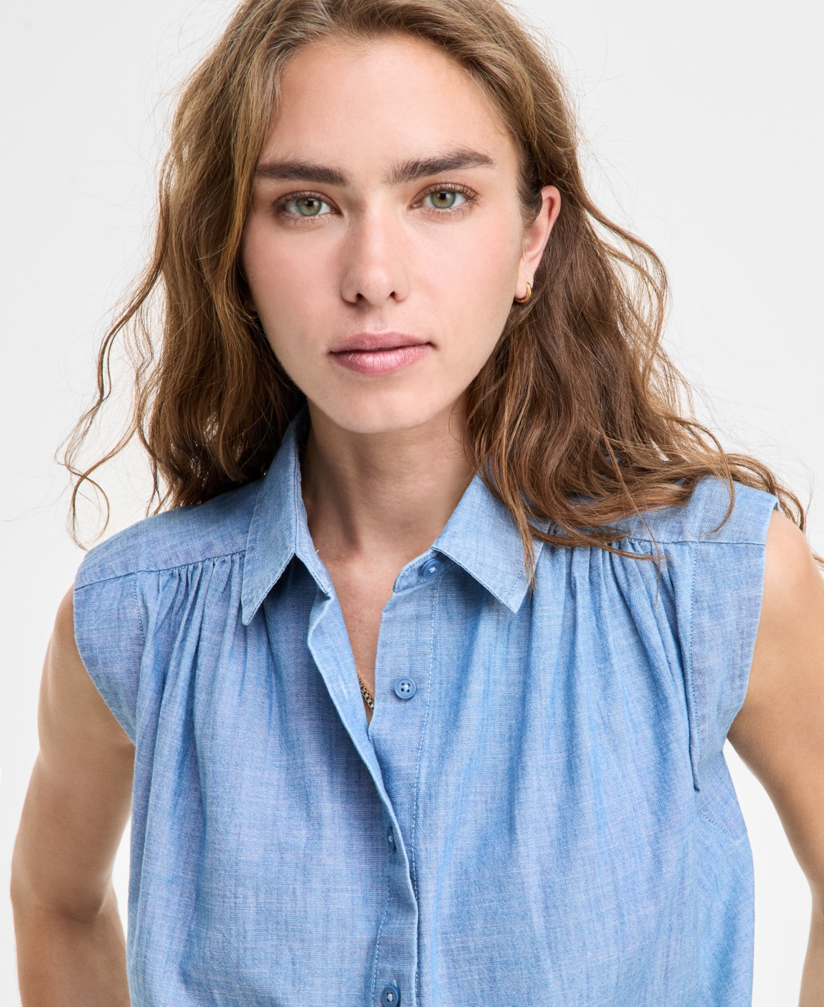 Levi's Levis Womens Gracen Sleeveless Blouse 725 High Rise Kick Flare Jeans In Alternate Fin