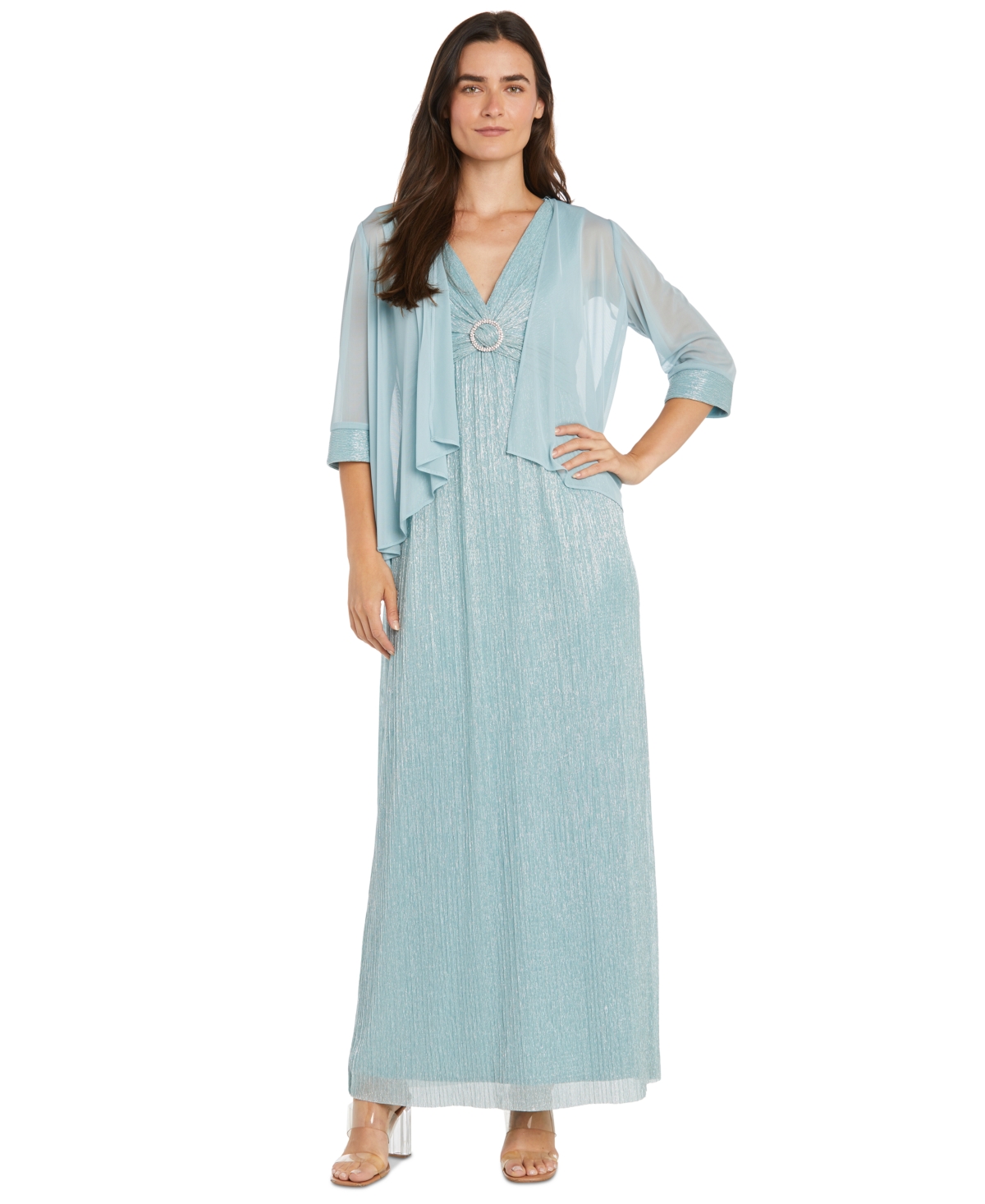 Women's 2-Pc. Jacket & Gown Set - Seafoam