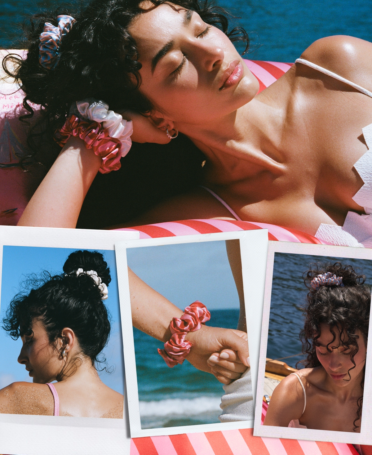 Slip 3-pc. Pure Silk Large Scrunchies Set In Midsummer