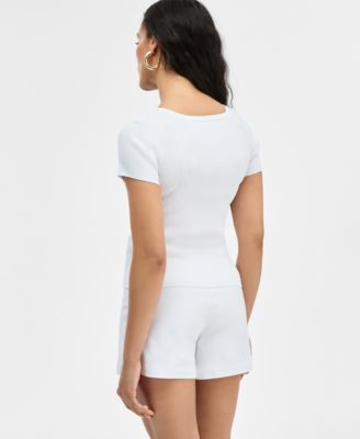  Women's Short-Sleeve Sweater, Exclusively at Macy's 