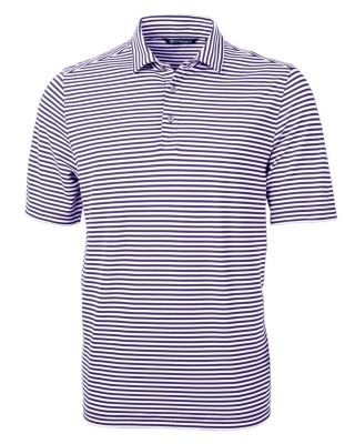 Big & Tall Virtue Eco Pique Stripe Recycled Polo Shirt