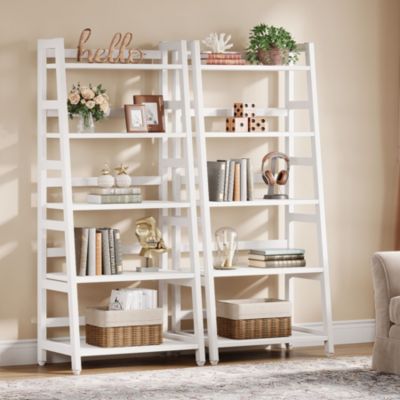5-Tier Bookshelf Modern Bookcase, 5 Shelf Ladder Shelf Book Storage Shelf Organizer for Living Room, Home Office