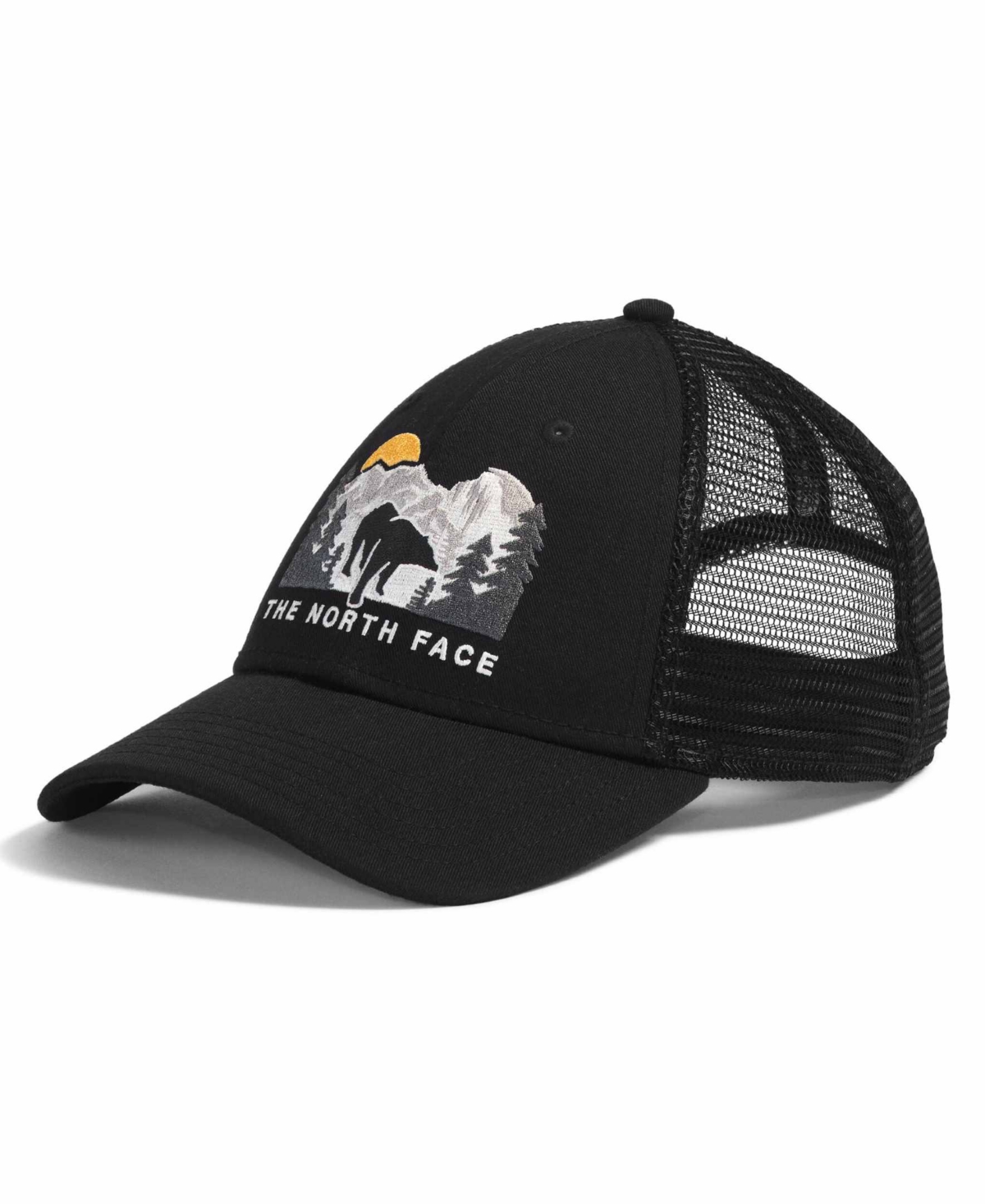 Men's Embroidered Mudder Trucker Hat - Black, Bear graphic