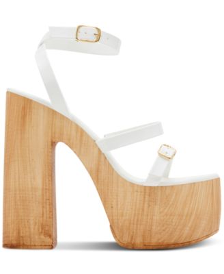 Lilia High Wooden Platform Dress Sandals