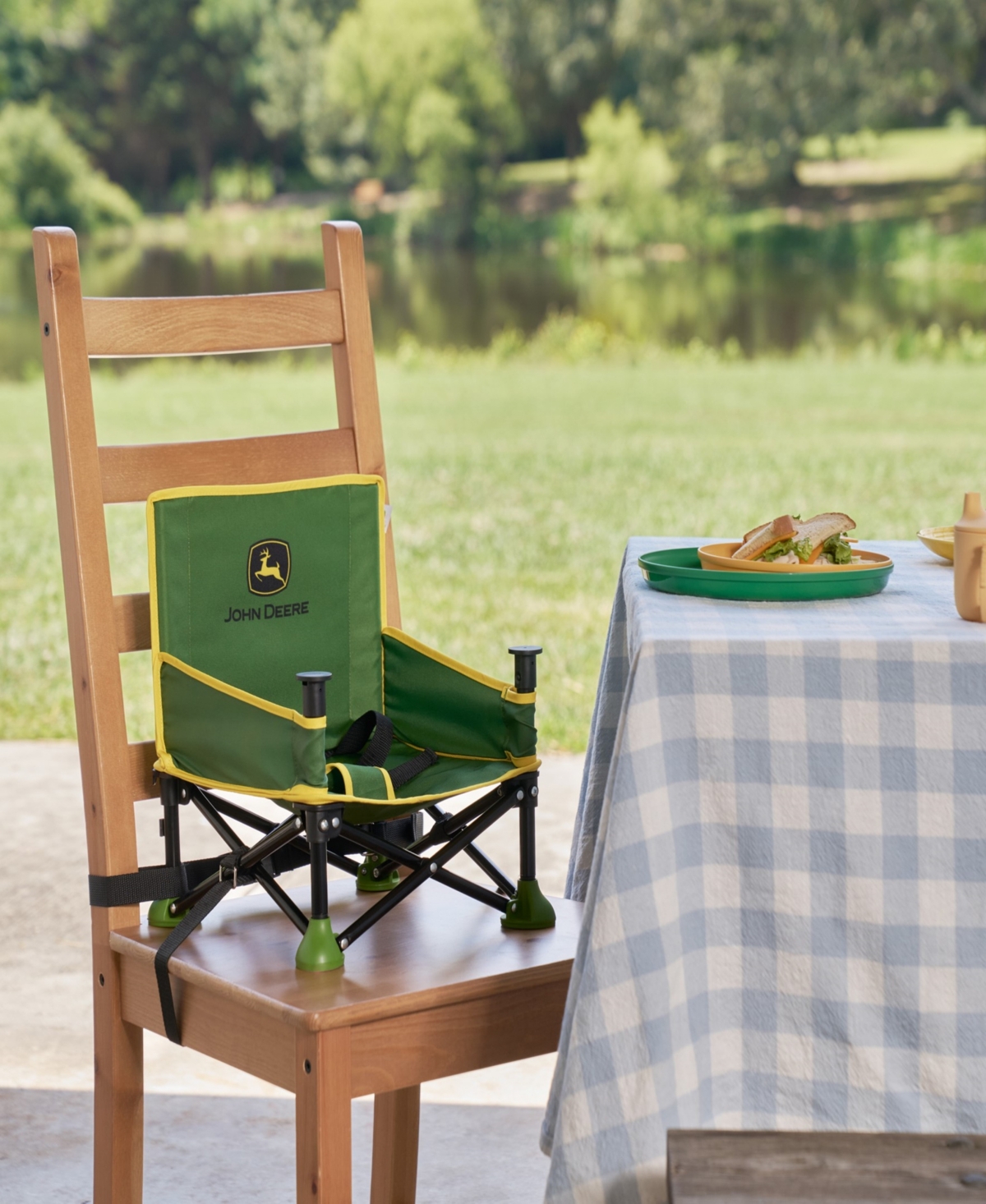 Bright Starts Baby John Deere Pop 'n Sit Portable Booster Seat In Multi