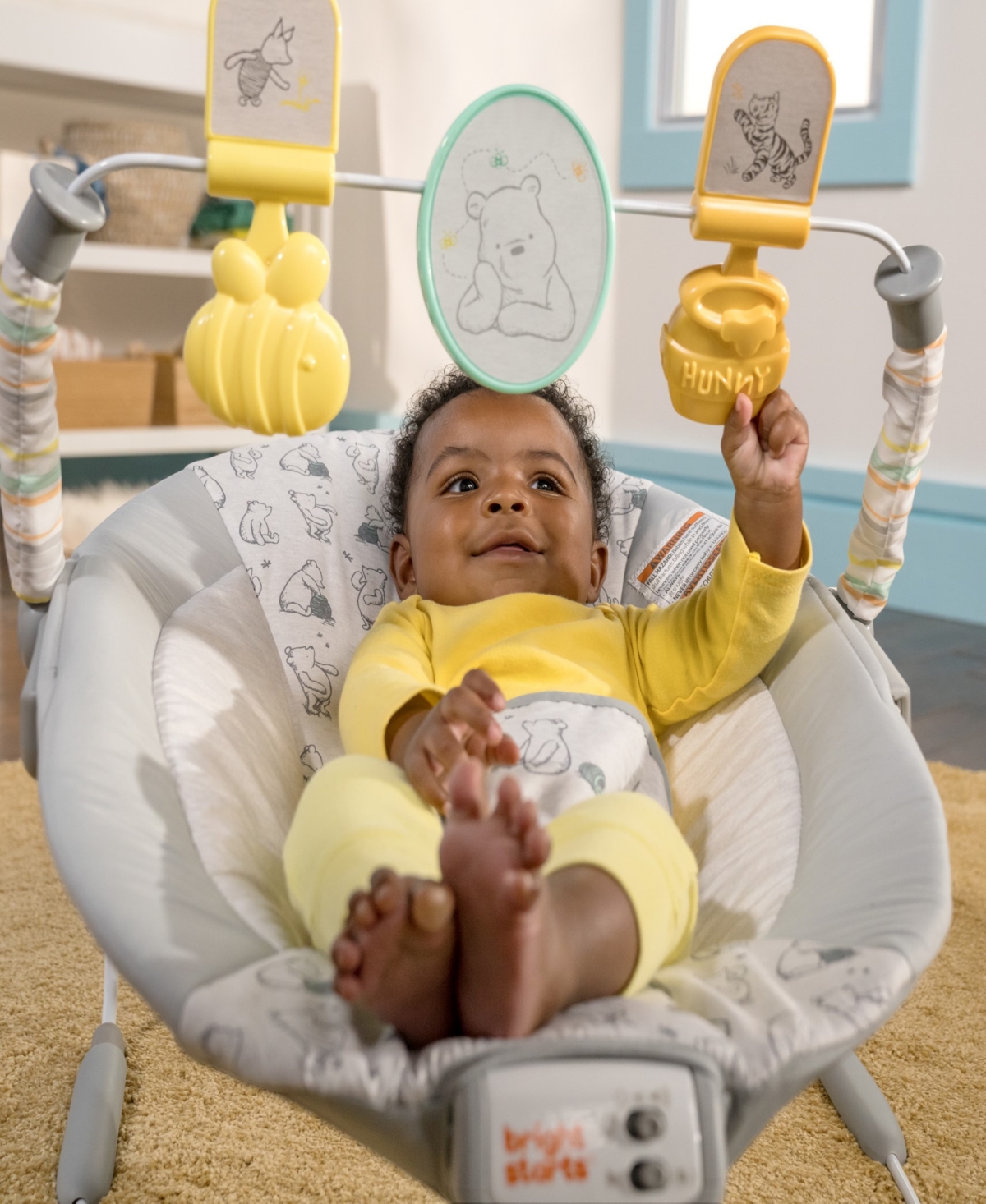 Bright Starts Baby Disney Winnie The Pooh Classic Pals Vibrating Bouncer In Multi
