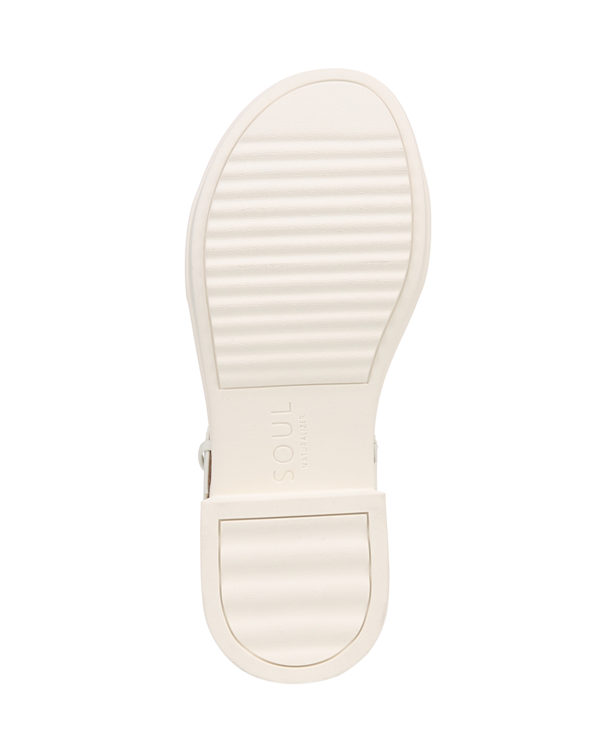Shop Soul Naturalizer Women's Emma Block Heel Footbed Flat Sandals In White Faux Leather