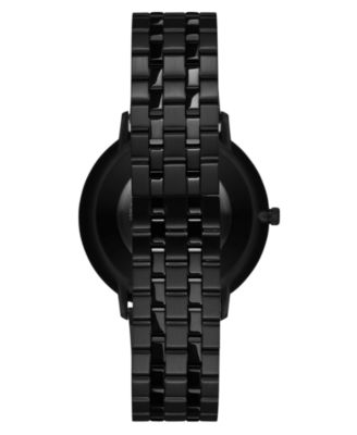 Men's Legacy Slim Ionic Plated Black Stainless Steel Bracelet Watch, 42mm