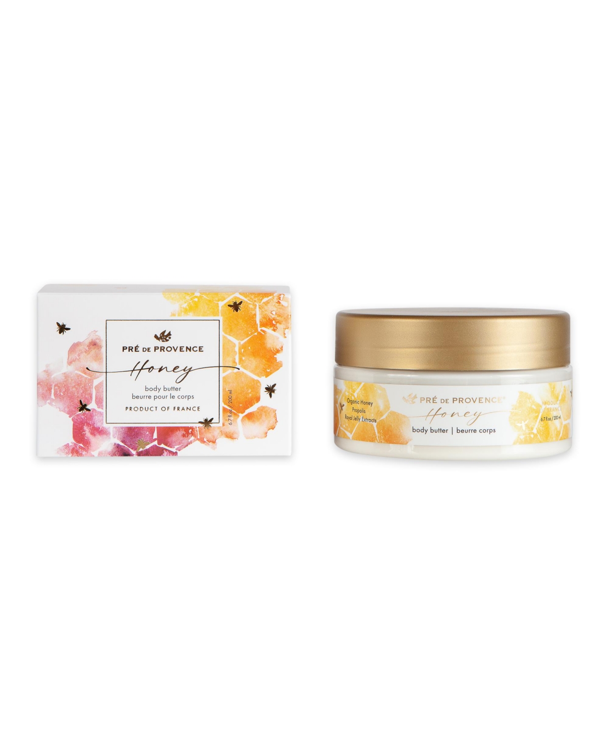 Pre de Provence Honey Collection, Body Butter, 6.7 Fl Oz, Honey - Honey