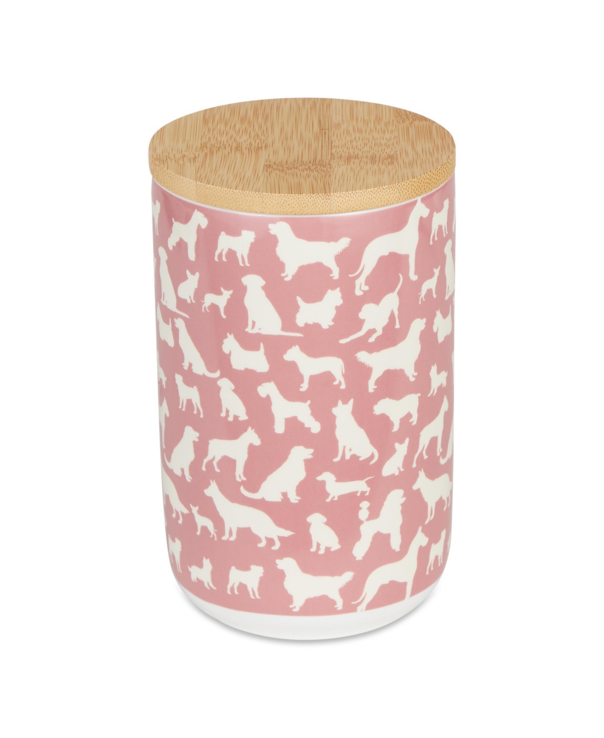 Ceramic Pet Treat Canister Dog Show - Rose
