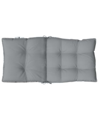 Lowback Chair Cushions 6 pcs Gray Oxford Fabric