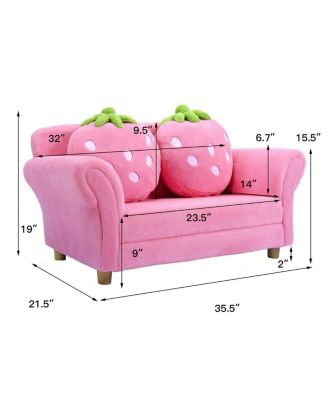 Kids Strawberry Armrest Chair Sofa