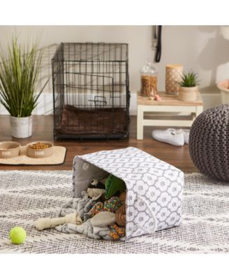 Bone Dry Collapsible Pet Storage Bin Lattice Paw Print