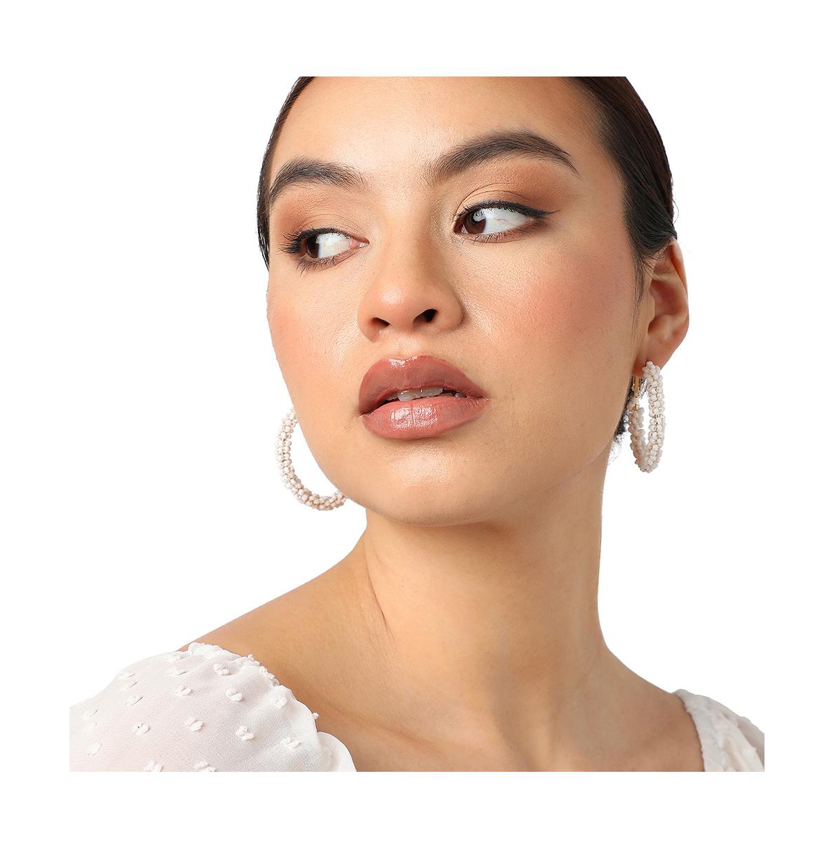 Beaded Hoop Earrings