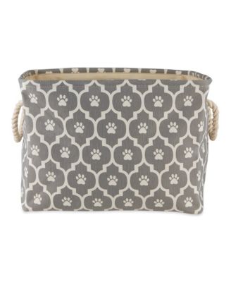 Collapsible Pet Storage Bin Lattice Paw Print