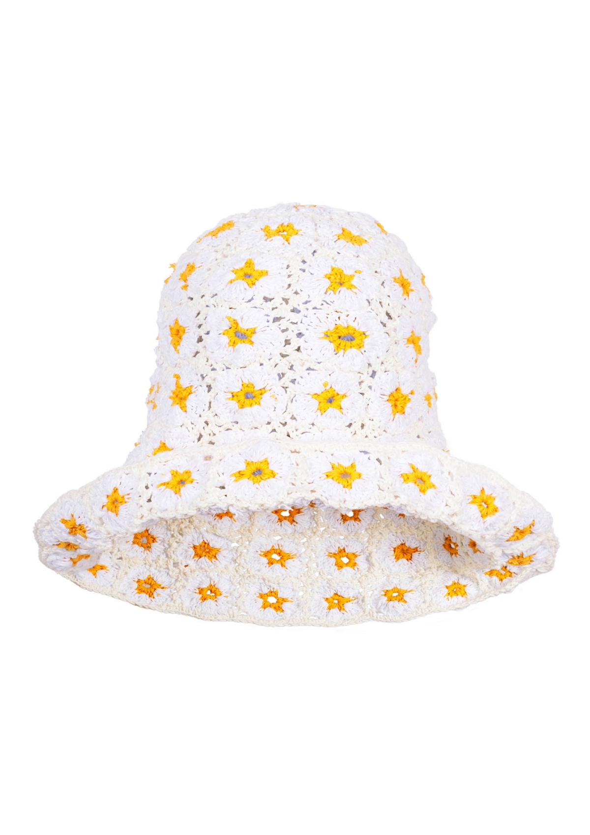 Flora Crochet Hat In Off White - White