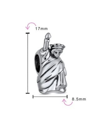 Statue Of Liberty Charm Bead Sterling Silver European Bracelet Travel Souvenir