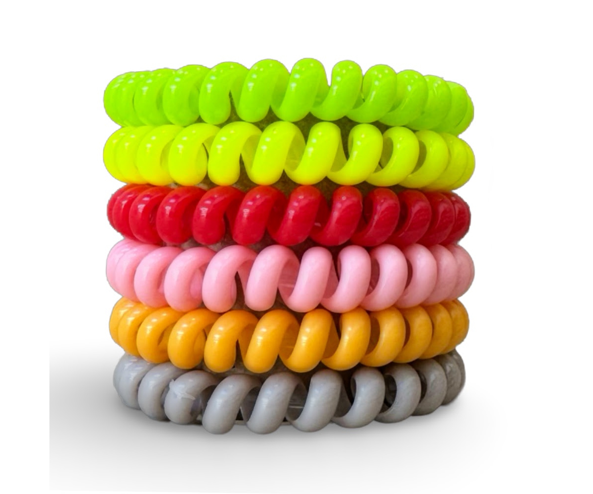 Women's Hair Tie Set - Neons - Assorted pre-pack