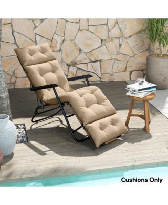 Lounge Chair Cushion Thick Outdoor Chaise Lounge Cushion