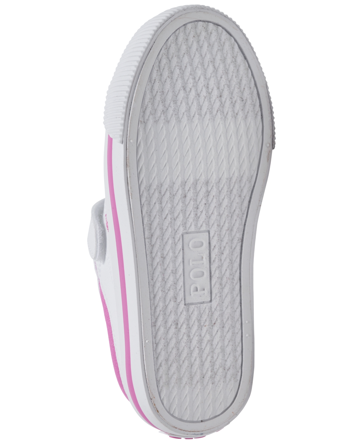 Polo Ralph Lauren Toddler Girls Elmwood Fastening Strap Casual Sneakers From Finish Line In White,pink