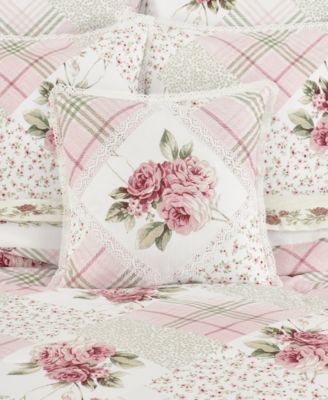 Royal Court Bungalow Patchwork Floral Decorative Pillow, 16" x 16"