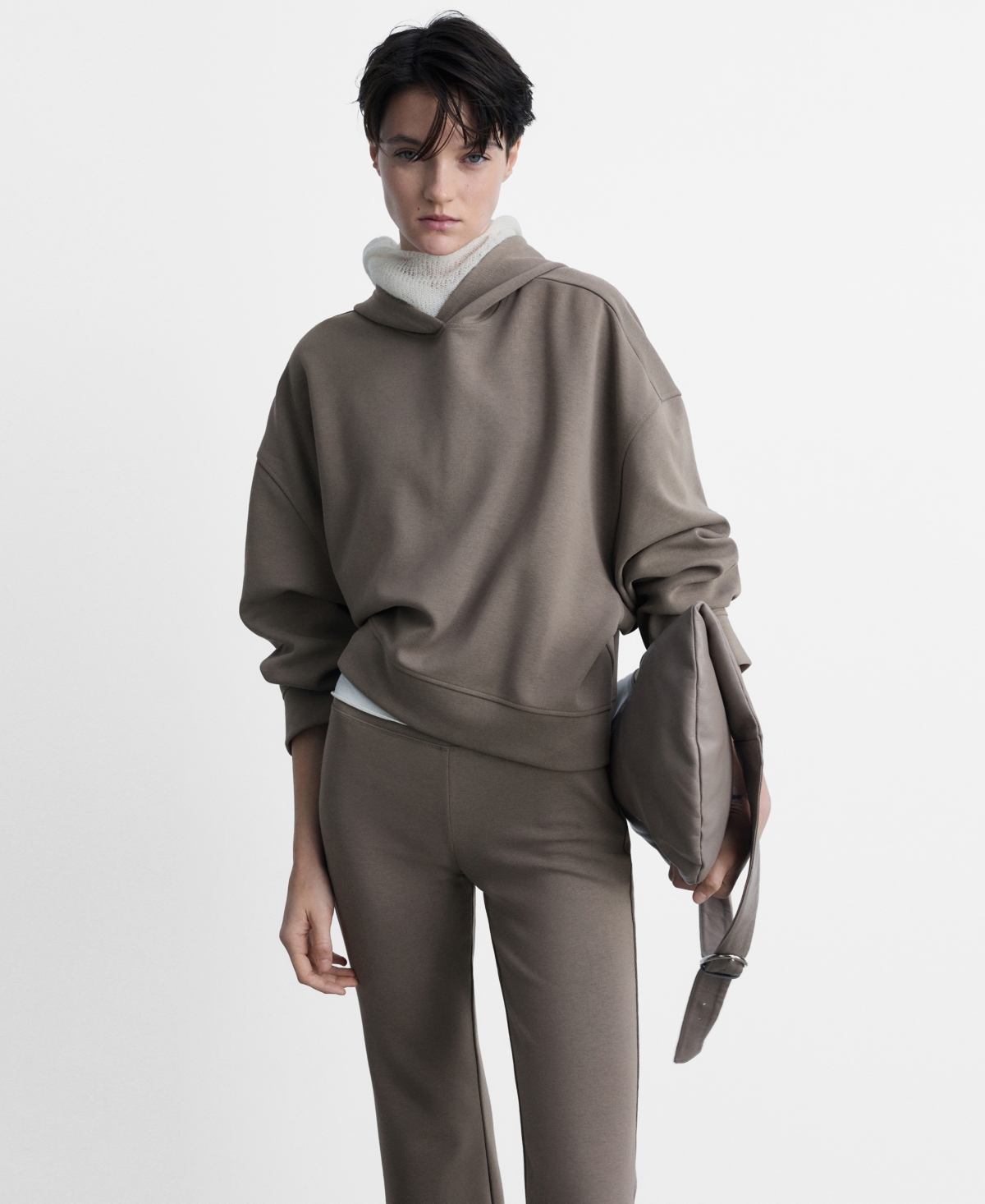 Women's Oversized Hoodie - Medium Brown