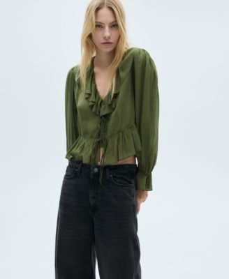 MANGO - Women's Ruffled Blouse