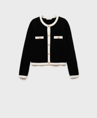 MANGO - Women's Jewel Buttons Knitted Jacket