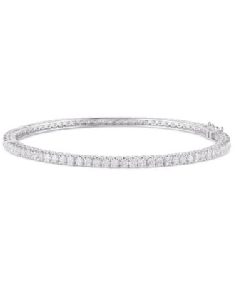 Diamond Bangle Bracelet (4 ct. t.w.) in 14k White Gold