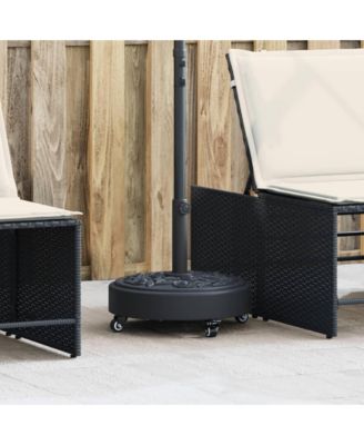 Parasol Base with Wheels for  1.5"/1.9" Poles 59.5 lb Round