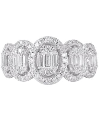 Diamond Cluster Statement Ring (3/4 ct. t.w.) in 14k White Gold