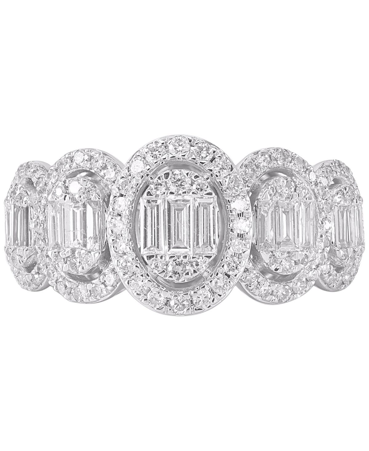 MACY'S DIAMOND CLUSTER STATEMENT RING (3/4 CT. T.W.) IN 14K WHITE GOLD 