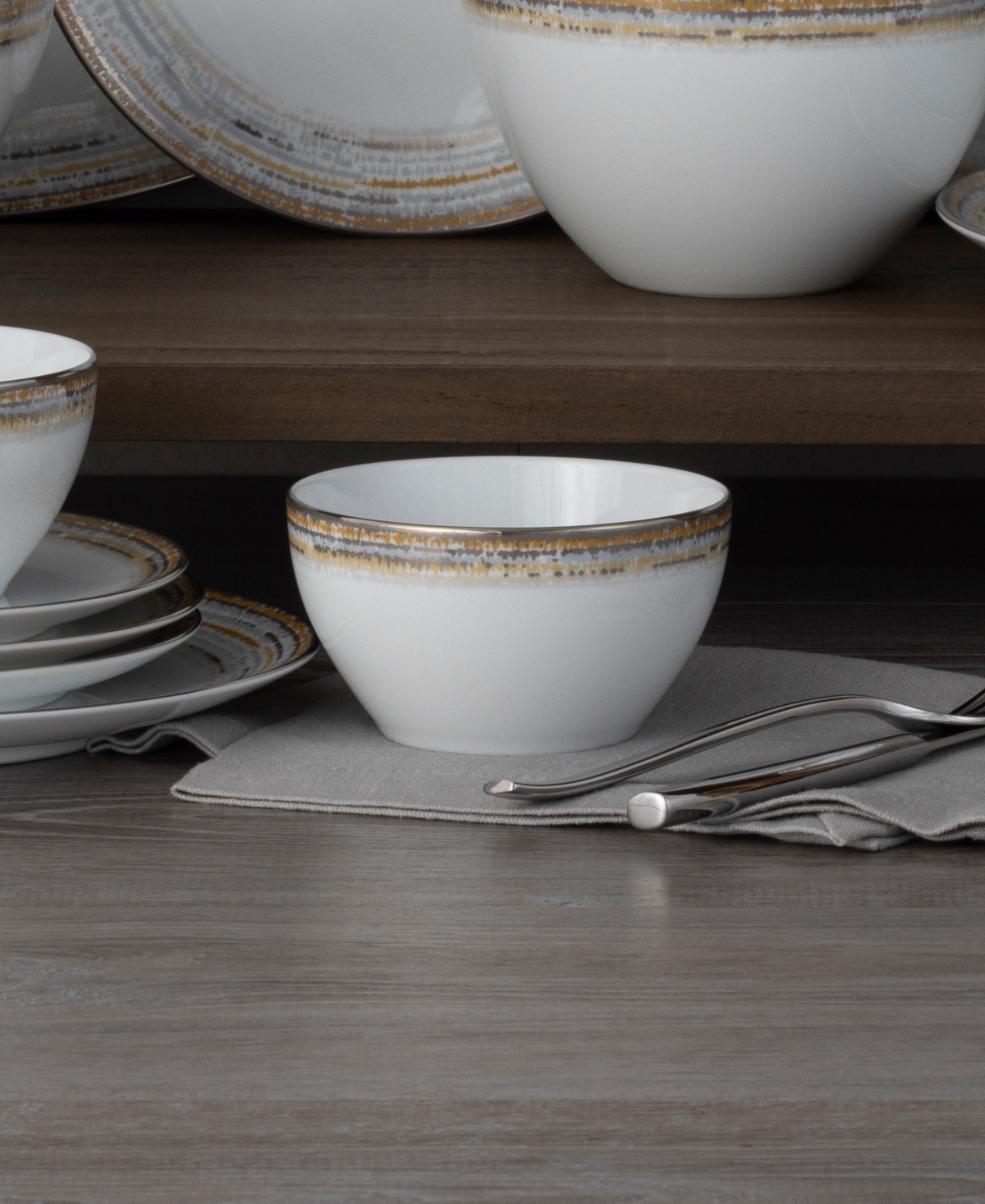 Noritake Raylan Porcelain Mini Bowls, Set Of 4 In White