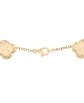 Men's Diamond Clover Flex Bracelet (1-1/4 ct t.w.) in 10k Gold