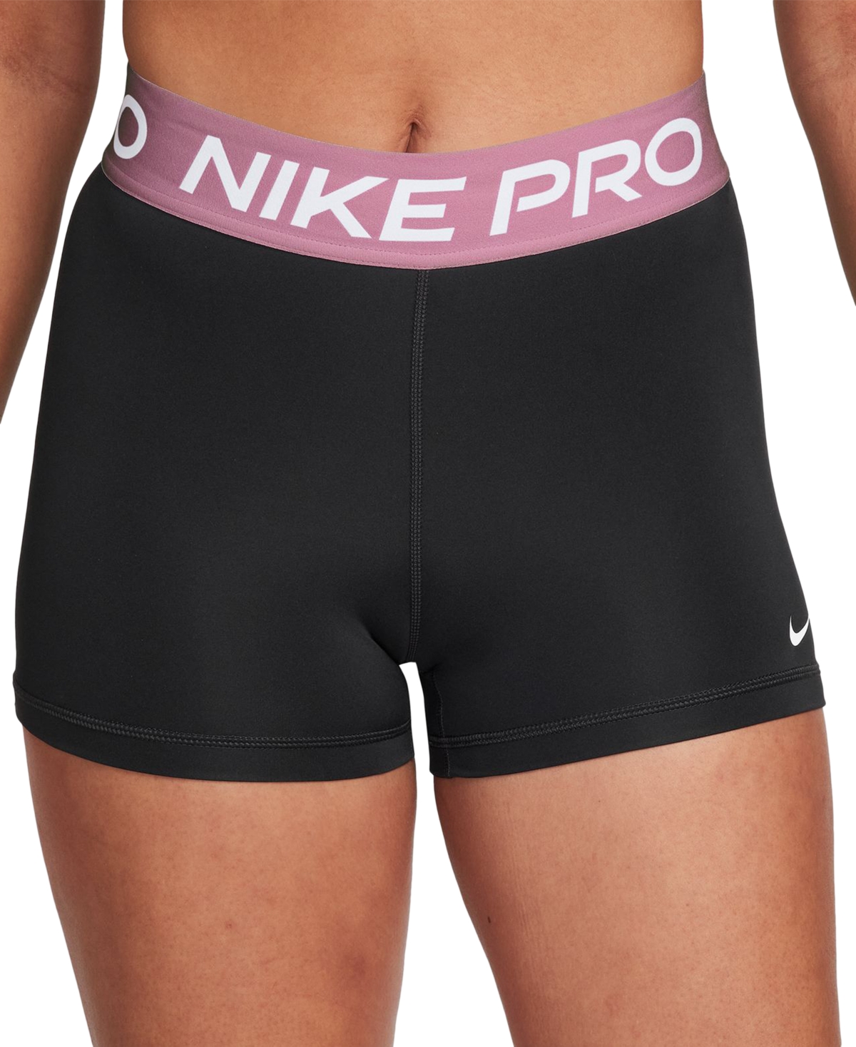 Nike Pro Women's 3" Shorts In Black,pink