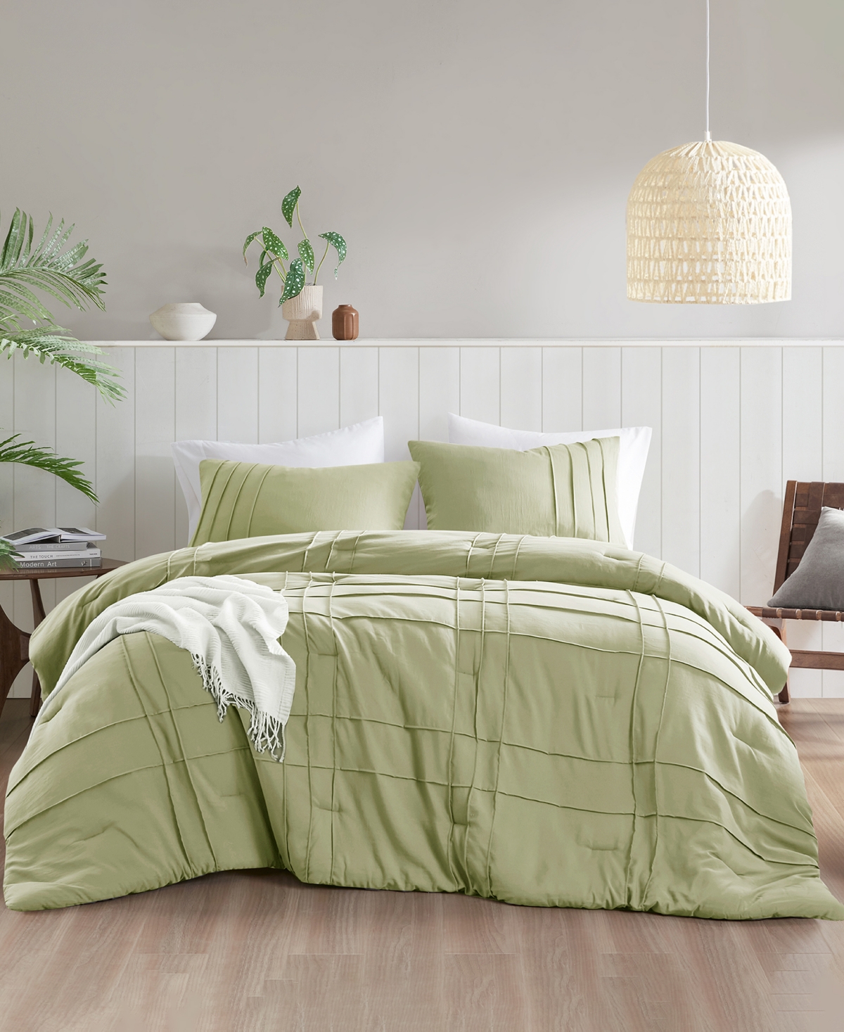 510 Design Porter Pleated 3-pc. Comforter Set, California King In Green