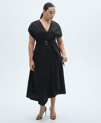 Women's Asymmetrical Belted Dress