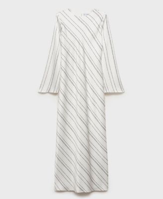 Women's Striped Satin Dress