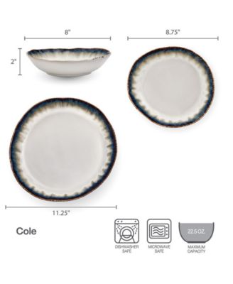 Cole 12 Pc. Dinnerware Set, Service for 4