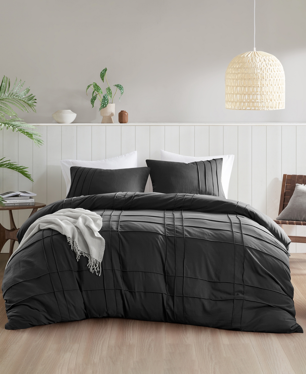 510 Design Porter Washed Pleated 2-pc. Comforter Set, Twin/twin Xl In Black