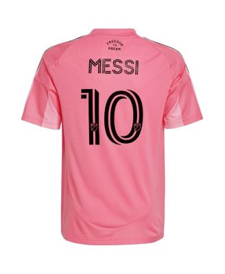 Big Boys and Girls Lionel Messi Light Pink Inter Miami CF 2025 Euforia Replica Player Jersey