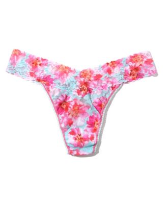 Women's Printed Signature Lace Original Rise Thong