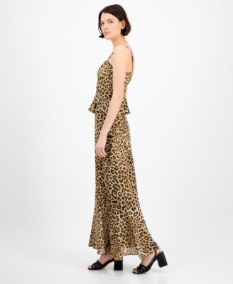 Juniors' Bustier Peplum Top & Skirt Set