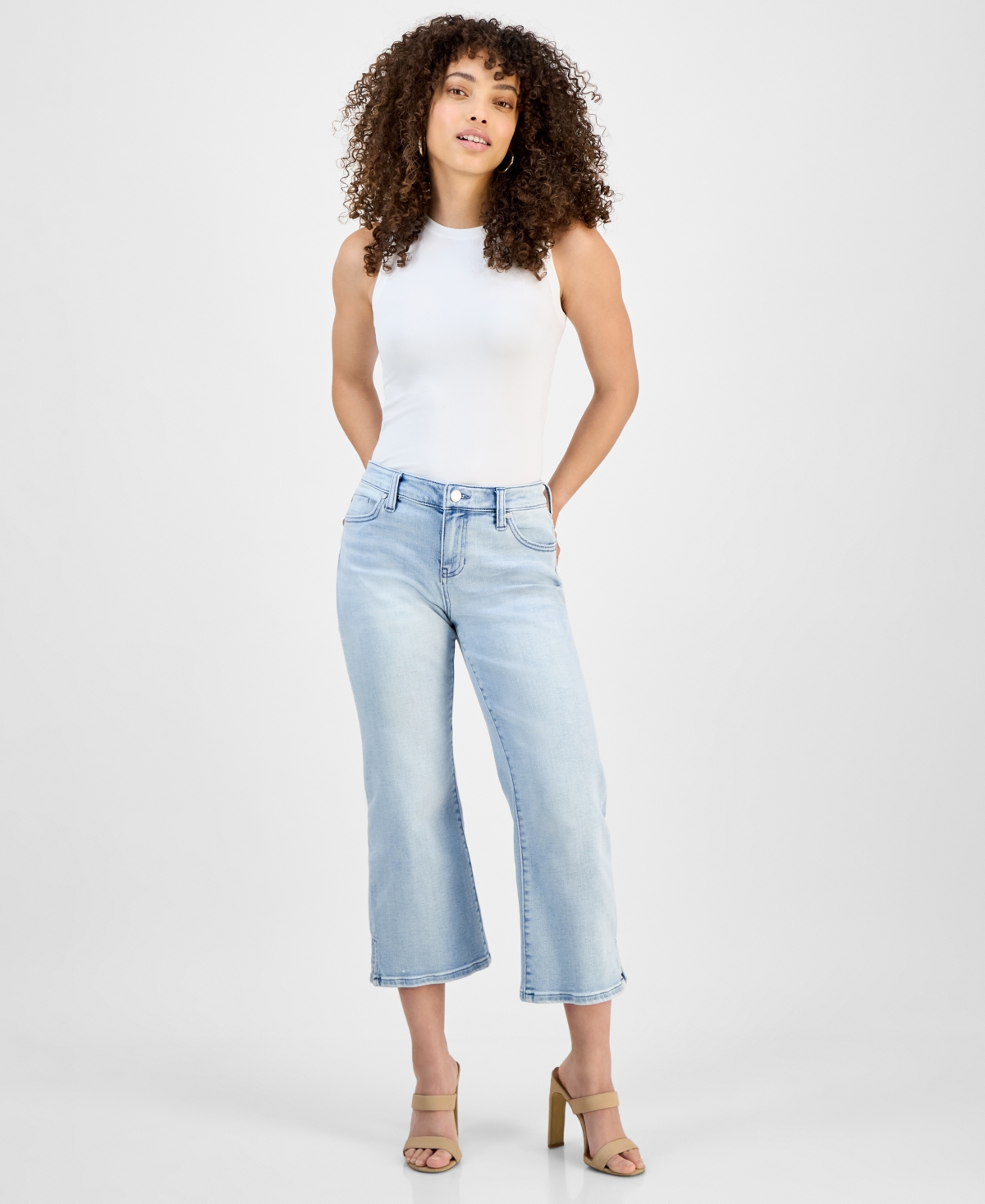 Petite Hannah Mid-Ride Cropped Flare-Leg Jeans - Clarkdale