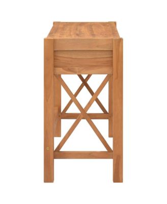 Desk with 2 Drawers 39.4"x15.7"x29.5" Teak Wood