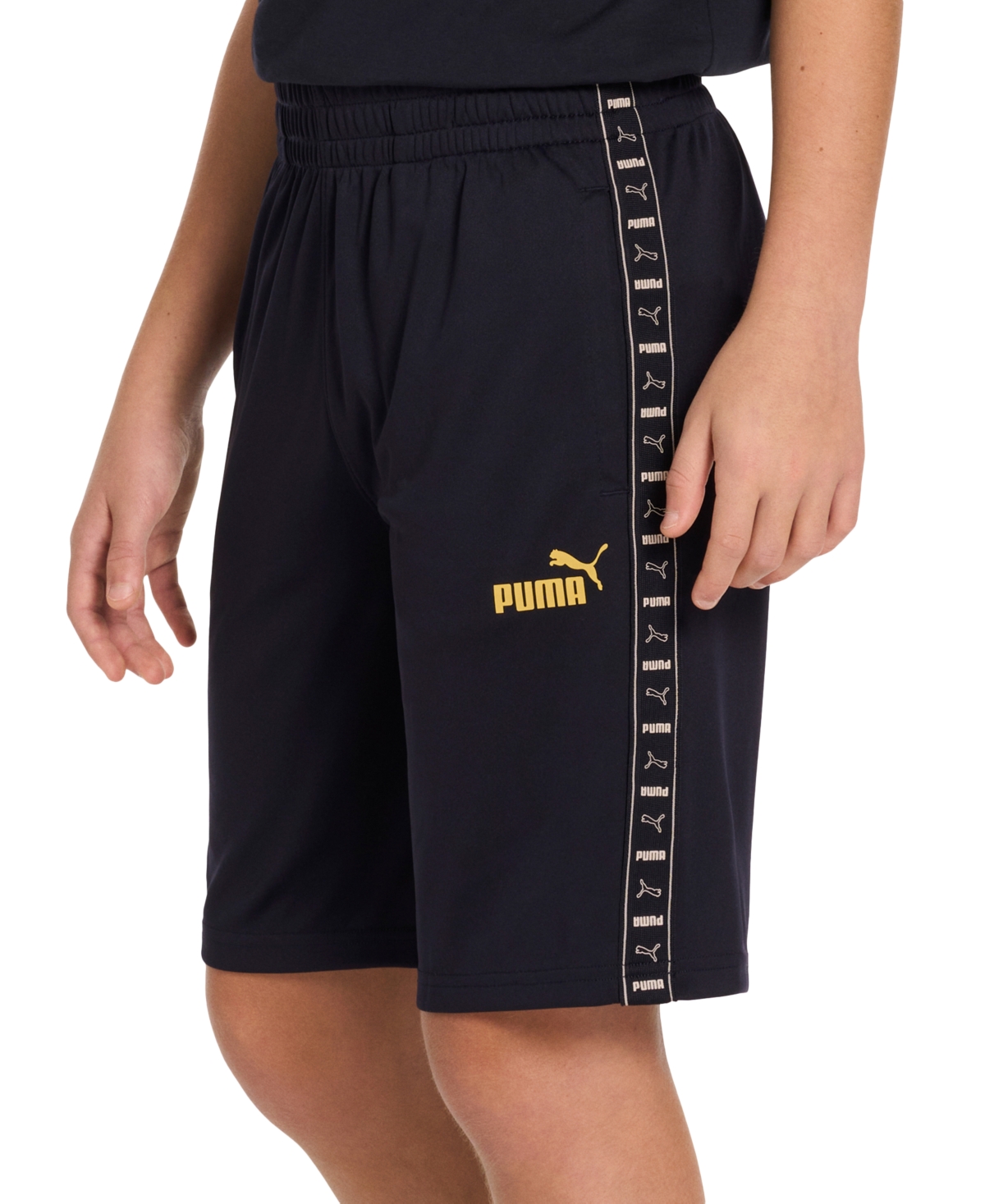 Puma Big Boys Logo Lab Shorts In New Navy
