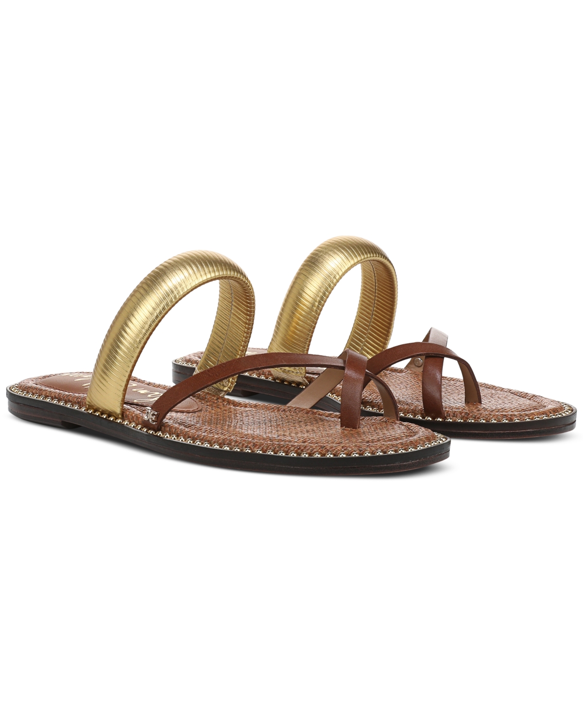 Sam Edelman Women's Tillie Slide Flat Sandals - Rich Cognac