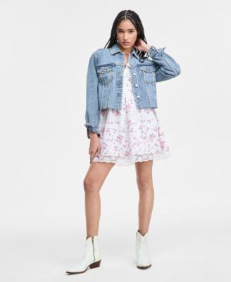 Celebrity Pink Planet Heart Mini Dress  Denim Jacket In Clap Track