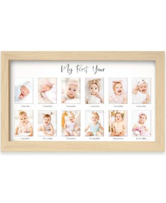 Nova Baby's First Year Photo Frame, 12 Months Newborn Baby Picture Frame, Monthly Birthday Milestone Collage
