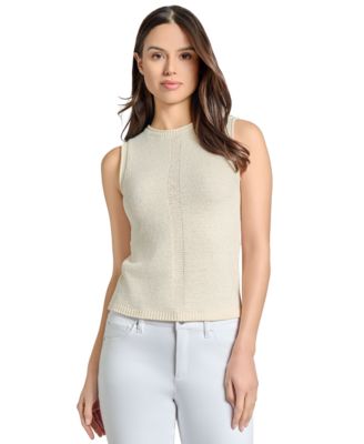 Jones New York - Women's Roll-Neck Sleeveless Sweater